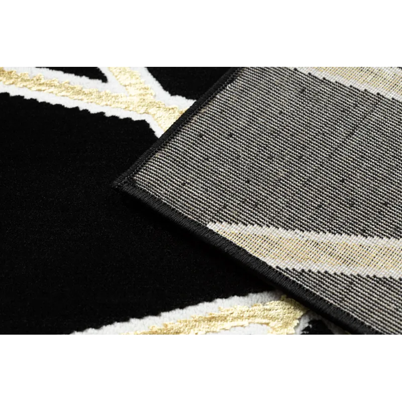 Teppich ALLURE 1964 Geometrisch - Strukturell, stilvoll, glamourös schwarz / gold