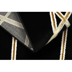 Teppich ALLURE 1964 Geometrisch - Strukturell, stilvoll, glamourös schwarz / gold
