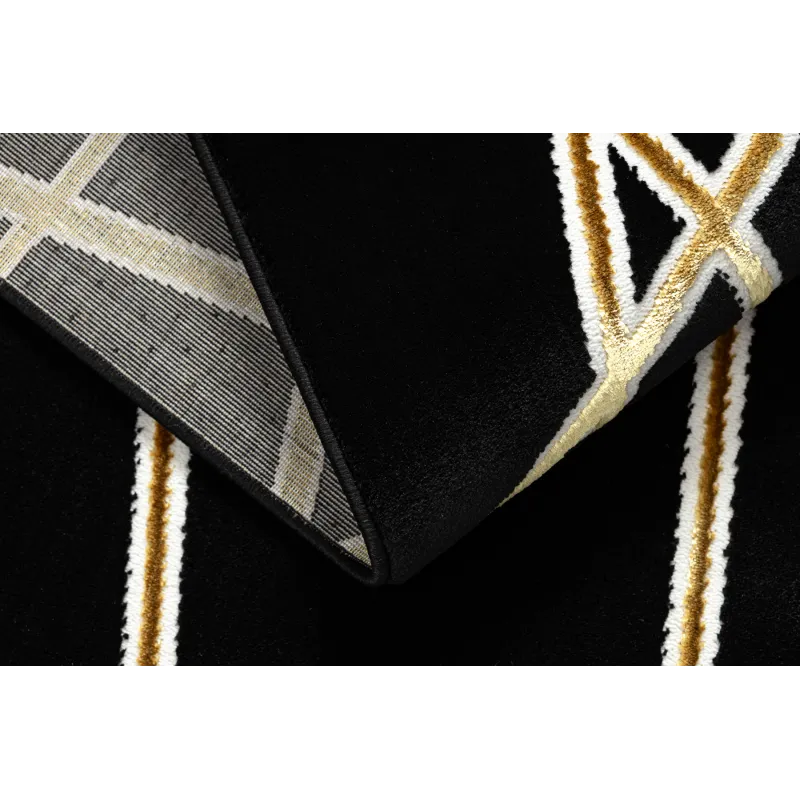 Teppich ALLURE 1964 Geometrisch - Strukturell, stilvoll, glamourös schwarz / gold