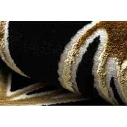Teppich ALLURE 1964 Geometrisch - Strukturell, stilvoll, glamourös schwarz / gold