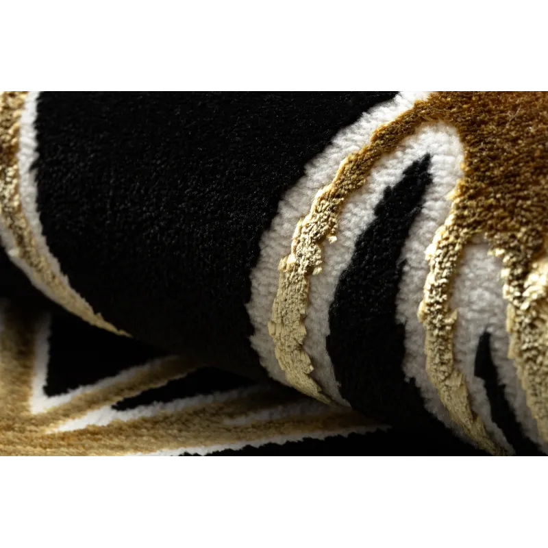 Teppich ALLURE 1964 Geometrisch - Strukturell, stilvoll, glamourös schwarz / gold