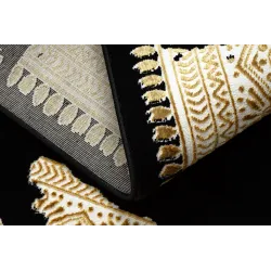 Teppich ALLURE 1965 Rahmen - Strukturell, stilvoll, glamourös schwarz / gold