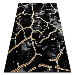 Teppich ALLURE Marmor - Strukturell, stilvoll, Glamour Schwarz / Gold