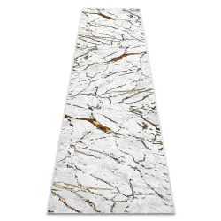 Teppich, Läufer ALLURE Marmor - Strukturell, stilvoll, Glamour weiß / gold