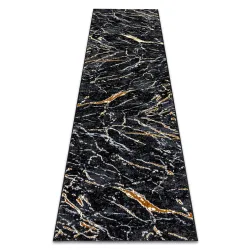Teppich, Läufer ALLURE Marmor - Strukturell, stilvoll, Glamour schwarz / gold