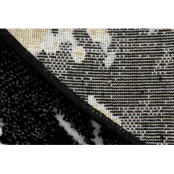 Teppich ALLURE 1963 Kreis Marmor - Strukturell, stilvoll, glamourös schwarz / gold