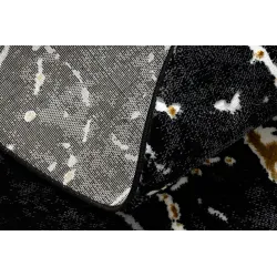 Teppich ALLURE 1963 Kreis Marmor - Strukturell, stilvoll, glamourös schwarz / gold
