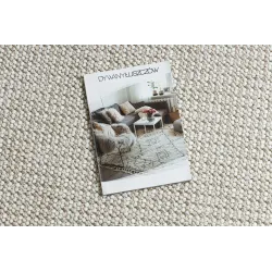 Teppich CASABLANCA LOOP rund weiß / beige Schlingflor, weich