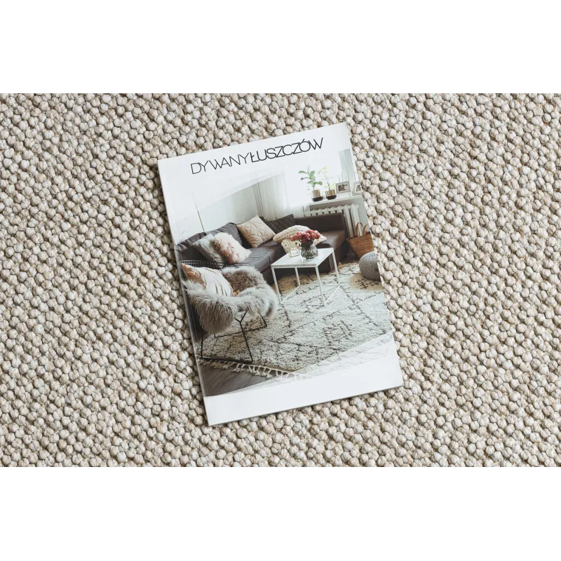Teppich CASABLANCA LOOP rund beige Schlingflor, weich