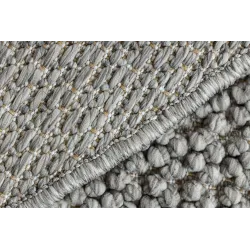 Teppich CASABLANCA LOOP rund hellgrau Schlingflor, weich