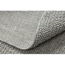 Teppich CASABLANCA LOOP rund hellgrau Schlingflor, weich