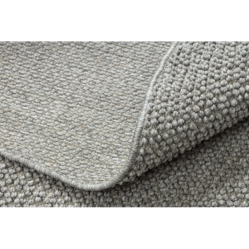 Teppich CASABLANCA LOOP rund hellgrau Schlingflor, weich