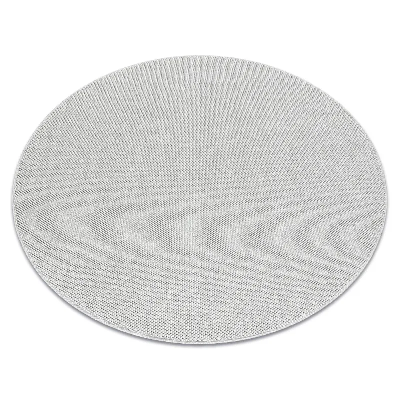 Silberner rechteckiger Polypropylen Teppich, modernes Wohnaccessoire