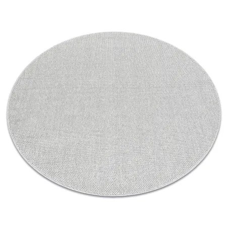 Silberner rechteckiger Polypropylen Teppich, modernes Wohnaccessoire