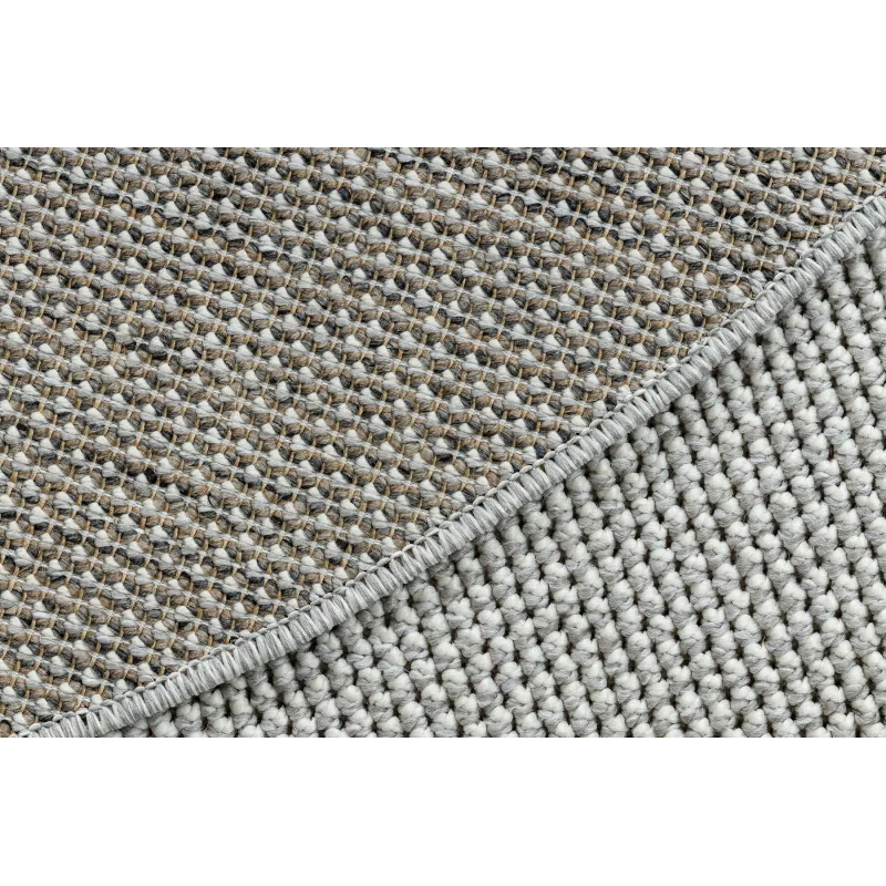 Silberner Polypropylen Rechteck Teppich – Ansicht 3