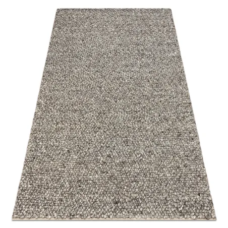 Wollteppich TAHAR 99005 Anthrazit - HANDGEWEBT Schlingflor, Melange