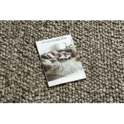 Wollteppich TAHAR 99005 Anthrazit - HANDGEWEBT Schlingflor, Melange