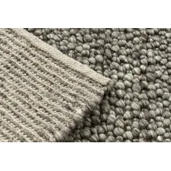 Wollteppich TAHAR 99005 Anthrazit - HANDGEWEBT Schlingflor, Melange