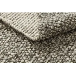 Wollteppich TAHAR 99005 Anthrazit - HANDGEWEBT Schlingflor, Melange