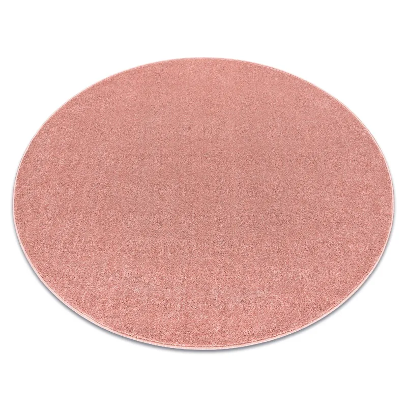 Teppich ETON PLUS Kreis Puderrose Einfarbig, einfarbig, glatt