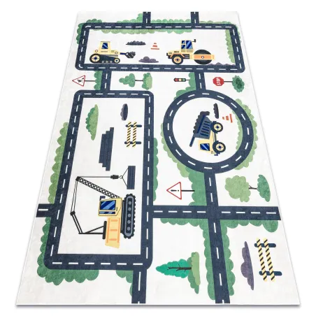 Waschteppich BAMBINO 2223, rutschfest, cremefarben, ideal für Kinderzimmer