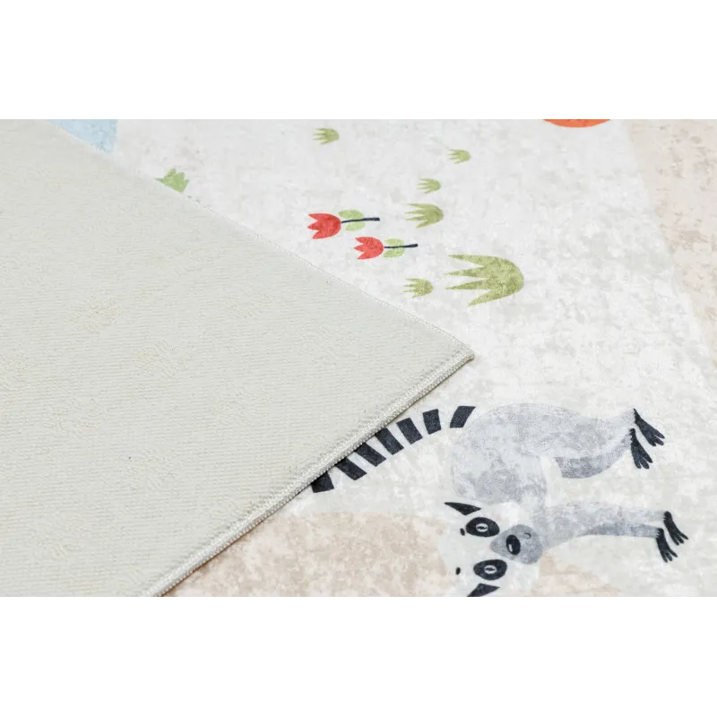 Weicher, rutschfester Waschteppich BAMBINO 1165 Zoo für Kinder