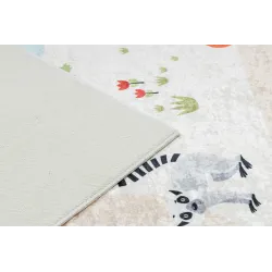 Waschteppich BAMBINO 1165 Zoo, weicher und angenehmer Stoff für Kinderzimmer