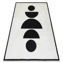 Modern Teppich MODE geometrisch creme / schwarz - ZWEITKLASSIGES PRODUKT