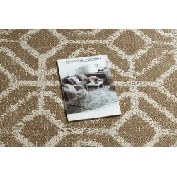 Sisal Teppich in beige mit geometrischem Muster