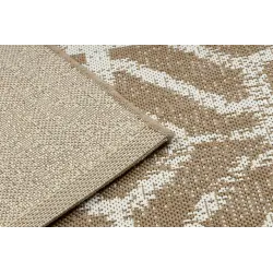 Sisal Teppich mit glatter Textur in naturbeige