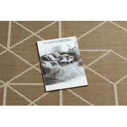 Geometrischer Sisal Teppich in sanften Beigetönen, ideal für moderne Räume