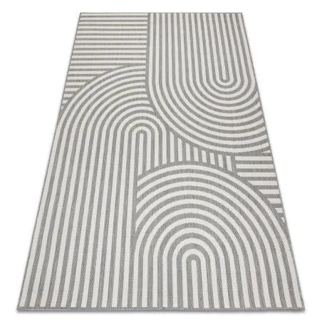 Sisal Teppich in Grau und Creme, perfekt für stilvolle Räume
