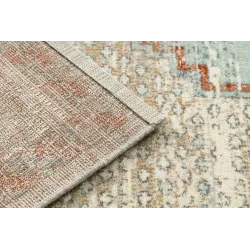 Teppich SOHO 477.11.LA100 Wollmischung OSTA - Boho, Rahmen natürliches Beige / Terrakotta