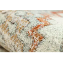 Teppich SOHO 477.11.LA100 Wollmischung OSTA - Boho, Rahmen natürliches Beige / Terrakotta