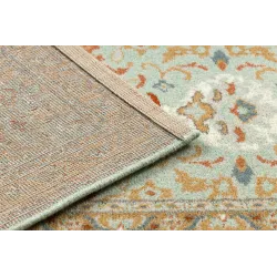 Teppich SOHO 477.26.LA400 Wollmischung OSTA - Ornament, Rahmen natürlich grün / beige