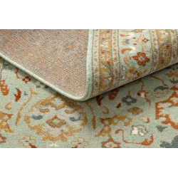 Teppich SOHO 477.26.LA400 Wollmischung OSTA - Ornament, Rahmen natürlich grün / beige
