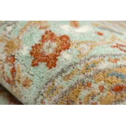 Teppich SOHO 477.26.LA400 Wollmischung OSTA - Ornament, Rahmen natürlich grün / beige