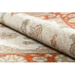 Teppich SOHO 477.15.LA103 Wollmischung OSTA - Ornament, Rahmen natürlich beige / terrakotta