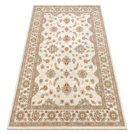 Teppich SOHO 477.15.LA102 Wollmischung OSTA - Ornament, Rahmen natürlich beige