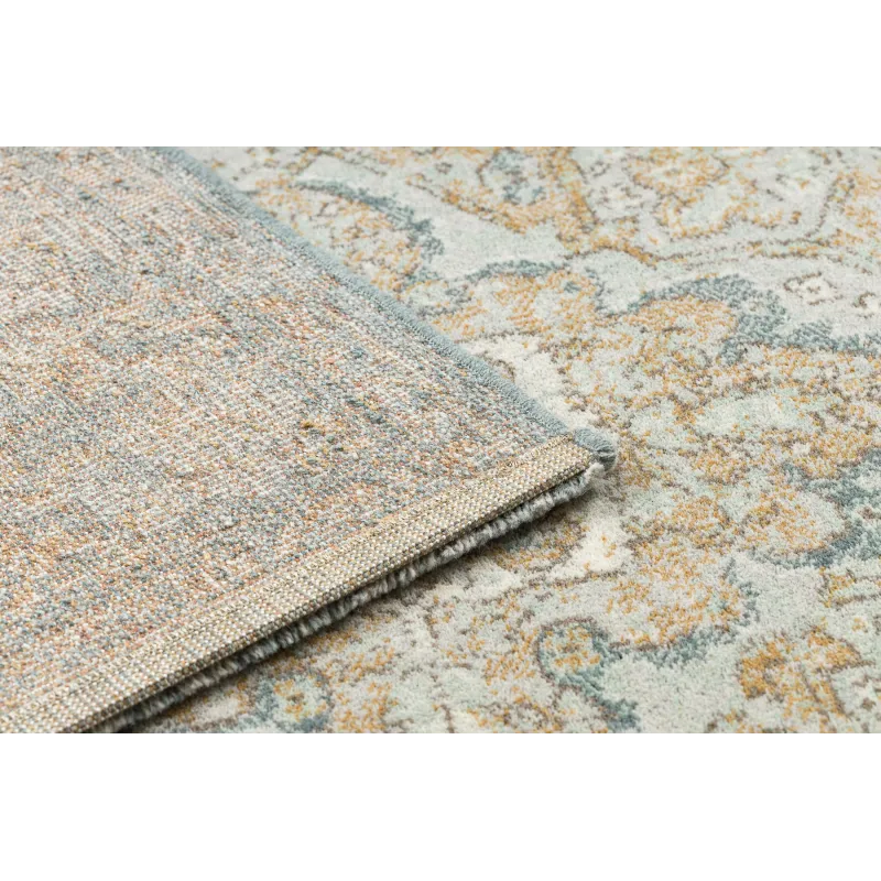 Teppich SOHO 477.01.LA113 Wollmischung OSTA - Ornament, Rosette natürliches Grün / Beige