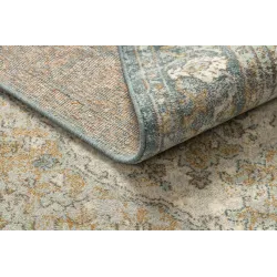 Teppich SOHO 477.01.LA113 Wollmischung OSTA - Ornament, Rosette natürliches Grün / Beige