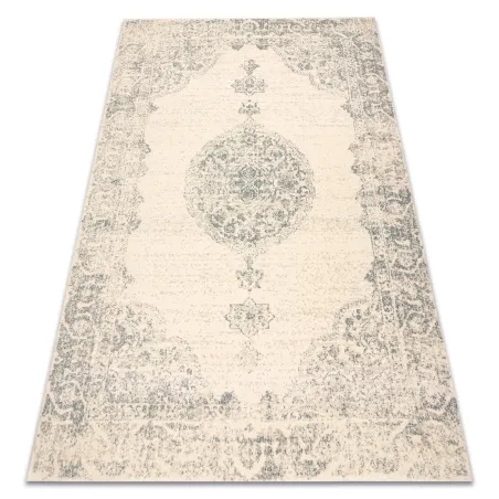 Teppich ABBY 486.24.LA100 Wollmischung OSTA - Ornament, Rahmen klassisch Beige / Blau