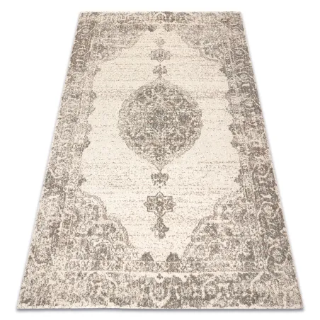 Teppich ABBY 486.24.LA110 Wollmischung OSTA - Ornament, Rahmen klassisch grau / blau