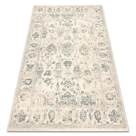 Teppich ABBY 486.25.LA110 Wollmischung OSTA - Ornament, Rahmen klassisch beige / grün