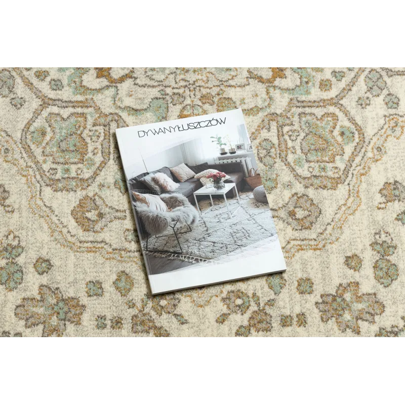 Teppich SOHO 477.01.LA100 Wollmischung OSTA - Ornament, Rosette beige