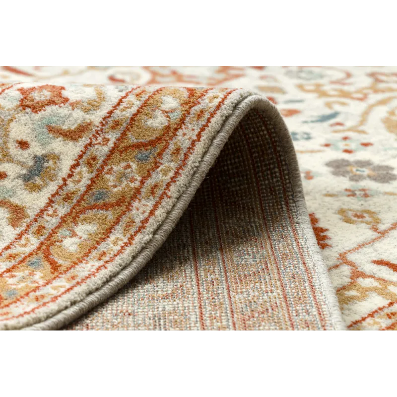 Teppich SOHO 477.26.LA100 Wollmischung OSTA - Ornament, Rahmen Natur Beige / Terrakotta