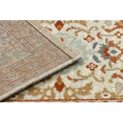 Teppich SOHO 477.26.LA100 Wollmischung OSTA - Ornament, Rahmen Natur Beige / Terrakotta