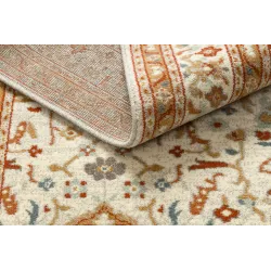 Teppich SOHO 477.26.LA100 Wollmischung OSTA - Ornament, Rahmen Natur Beige / Terrakotta