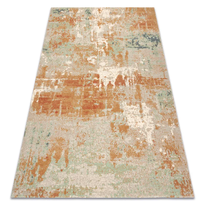 Teppich ABBY 486.13.LA112 Wollmischung OSTA - Vintage, modern Grün / Terrakotta