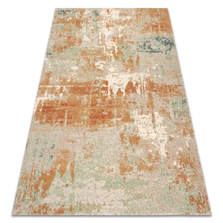 Teppich ABBY 486.13.LA112 Wollmischung OSTA - Vintage, modern Grün / Terrakotta